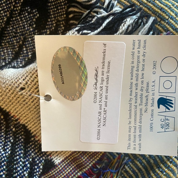 Dale Earnhardt throw blanket afghan. - Picture 5 of 5